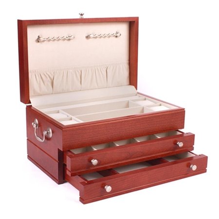 AMERICAN CHEST American Chest J02C First Lady Two Drawer Jewel Chest; Heritage Cherry J02C